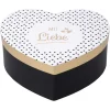Geschenkbox Grüße 3, Herzform, gold
