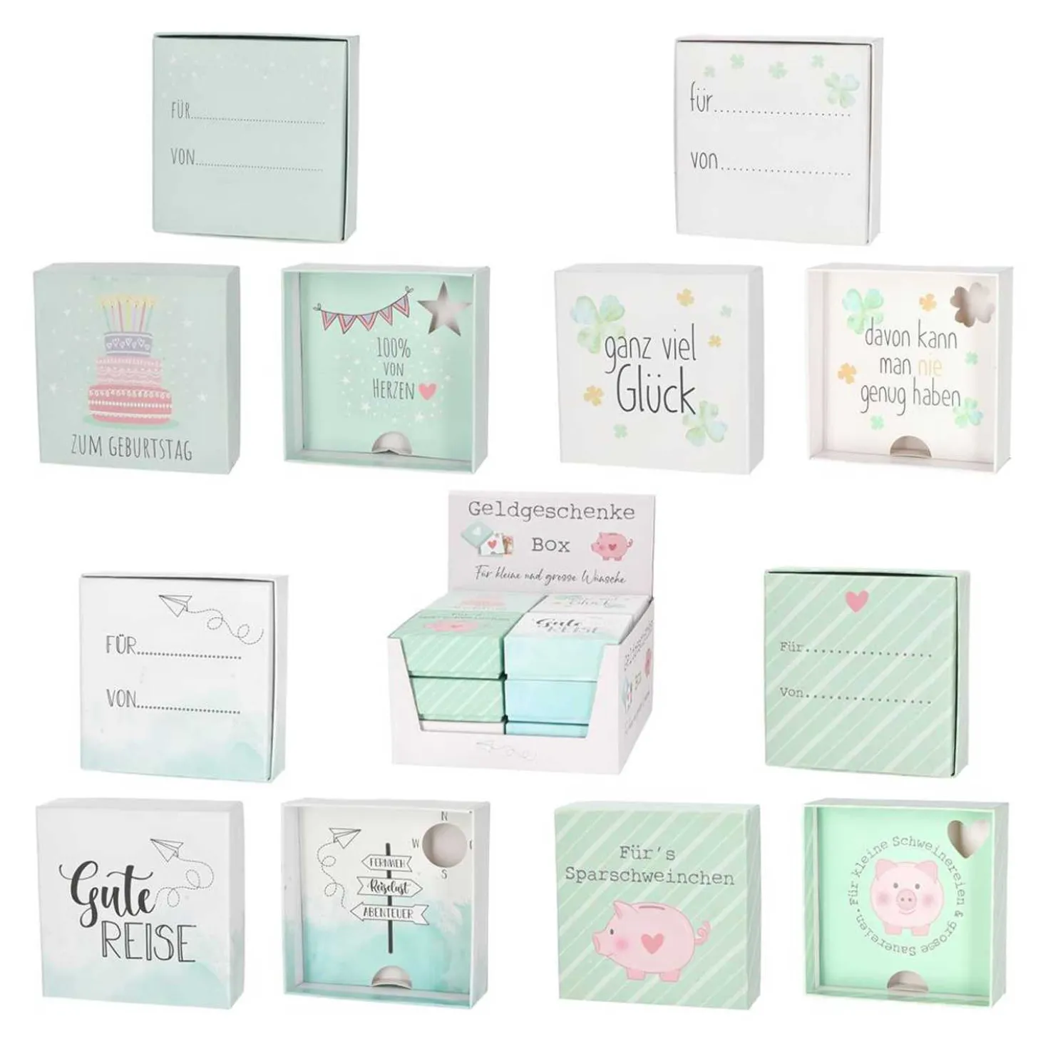 Geschenkbox mit Spruch, 11 x 11 cm