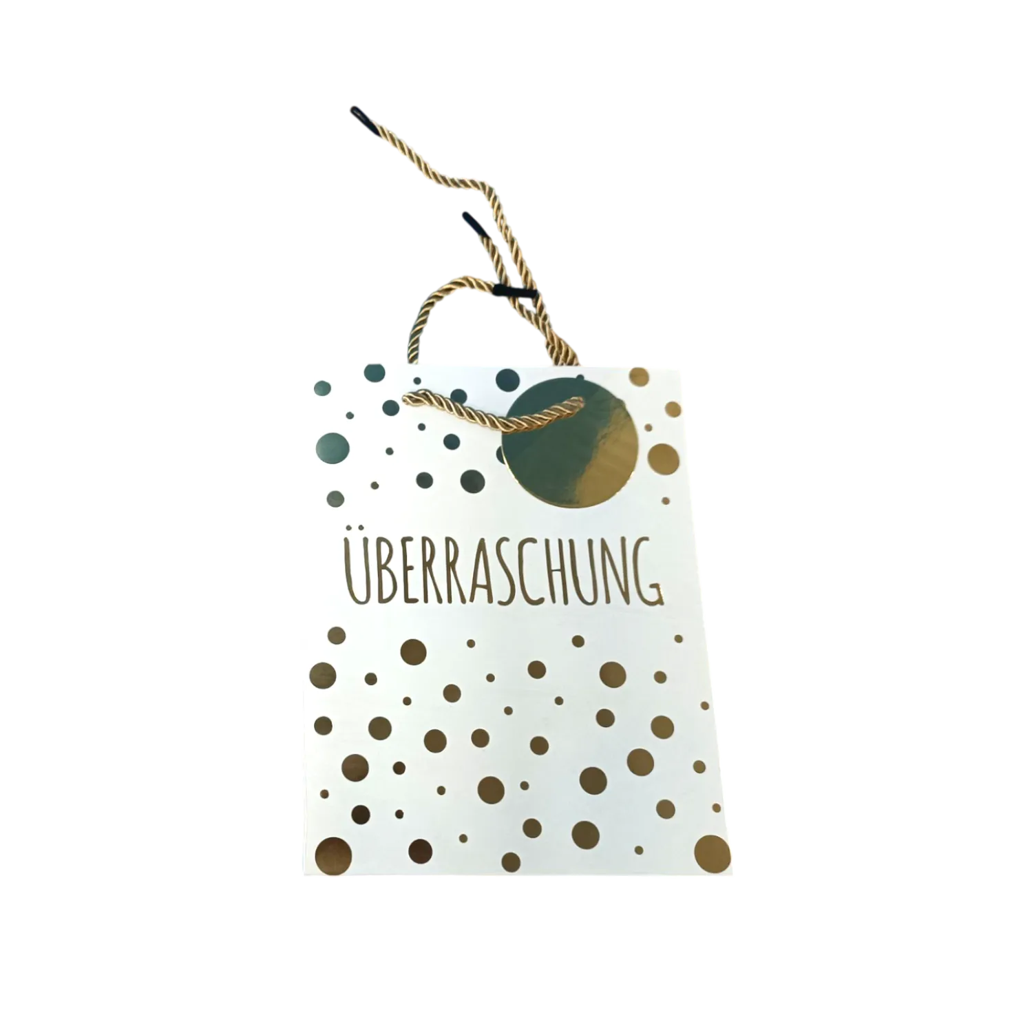 Geschenktüte A5 Sprüche, gold