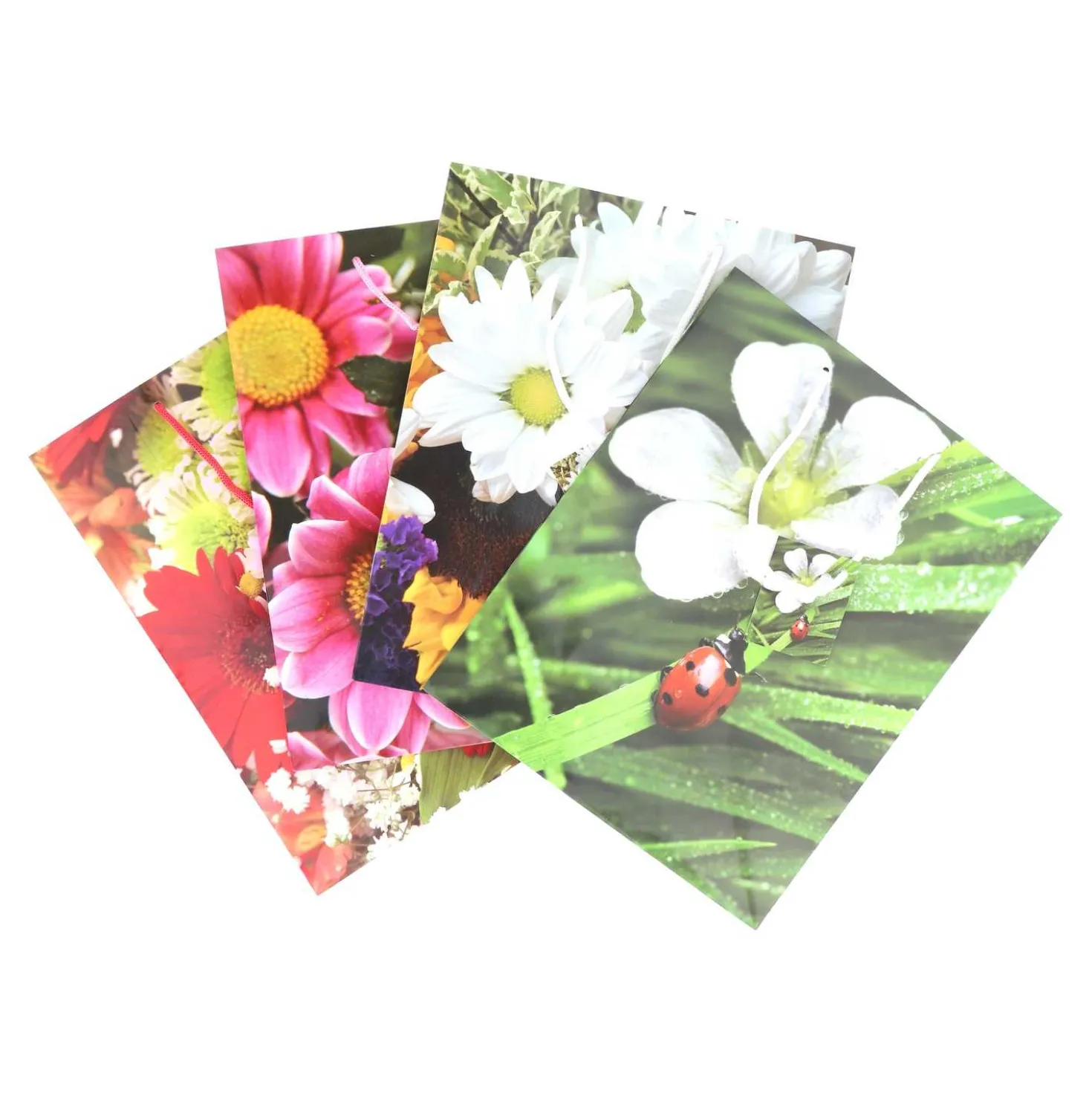 Geschenktüte Lack groß Blumen A4