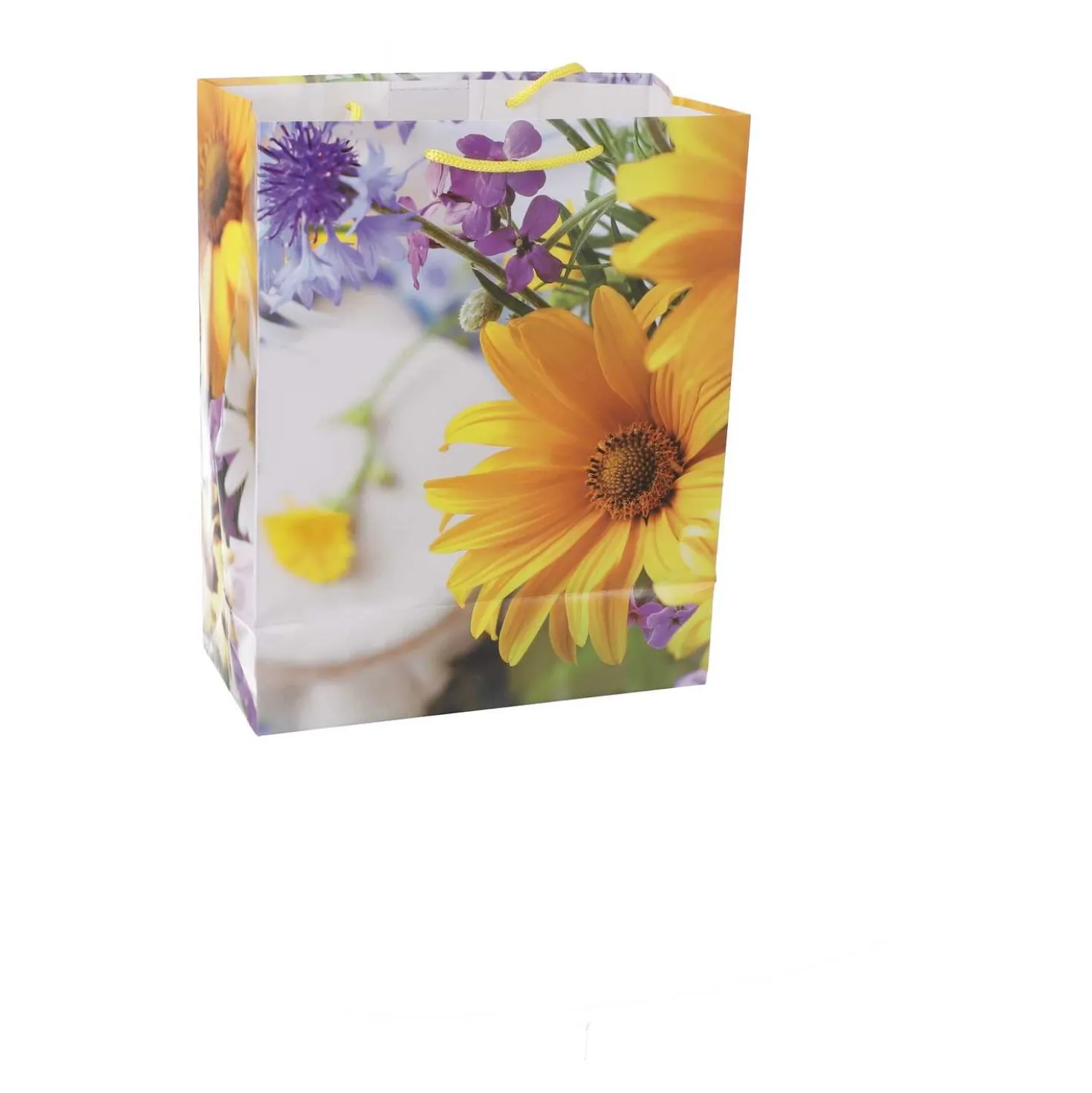 Geschenktüte Lack groß Blumen A4