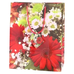 Geschenktüte Lack groß Blumen A4