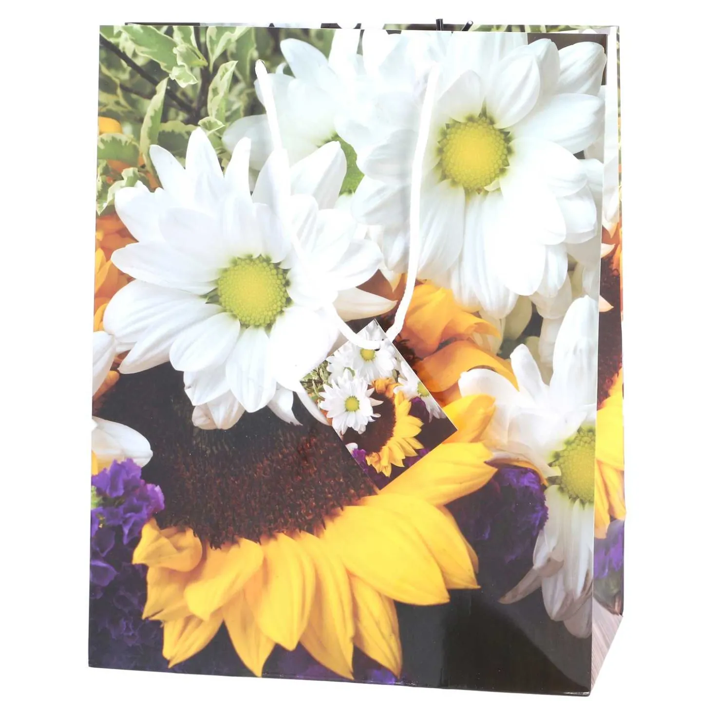Geschenktüte Lack groß Blumen A4