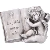 Grabdekoration Buch mit Engel, 12 x 9 cm
