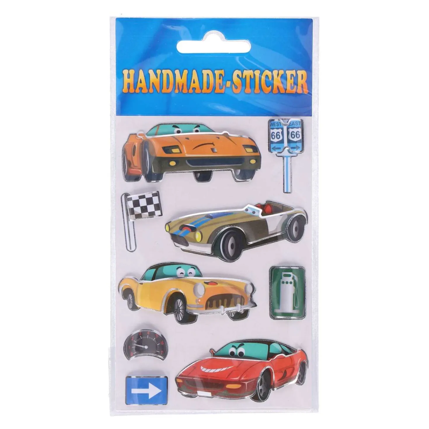 Handmade-Sticker mit 3D-Effekt, 1 Blatt