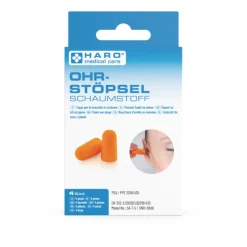 HARO Ohrstöpsel, orange, 4 Stück