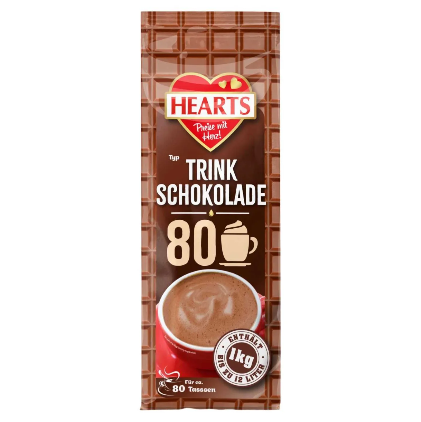 Hearts Cappuccino Trinkschokolade, 1 kg
