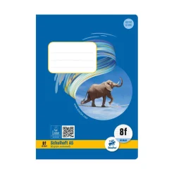 Heft A5 Nr. 8 rautiert mit Rand, 80 g, 16 Blatt