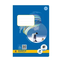 Heft A5 Nr. 8 rautiert mit Rand, 80 g, 16 Blatt