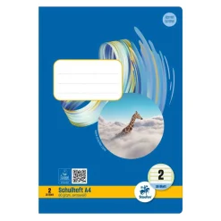 Heft Nr. 2 farbig hinterlegt A4, 80 g, 16 Blatt
