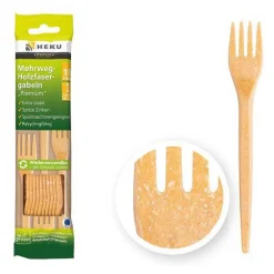 Heku Holzfasergabeln 16,5 cm, 10 Stück