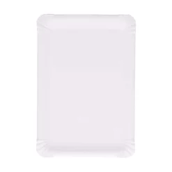 Heku Pappteller eckig, weiß, 17 x 23 cm, 20 Stück