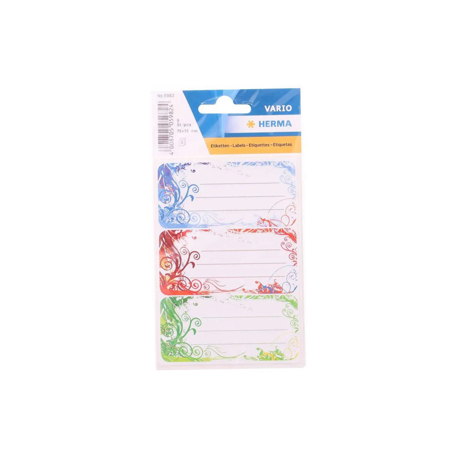 Herma Buchetiketten Sticker Schulserie, 76 x 35 mm, 9 Stück