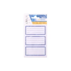 Herma Buchetiketten Sticker HS blauer Rand, 18 Stück