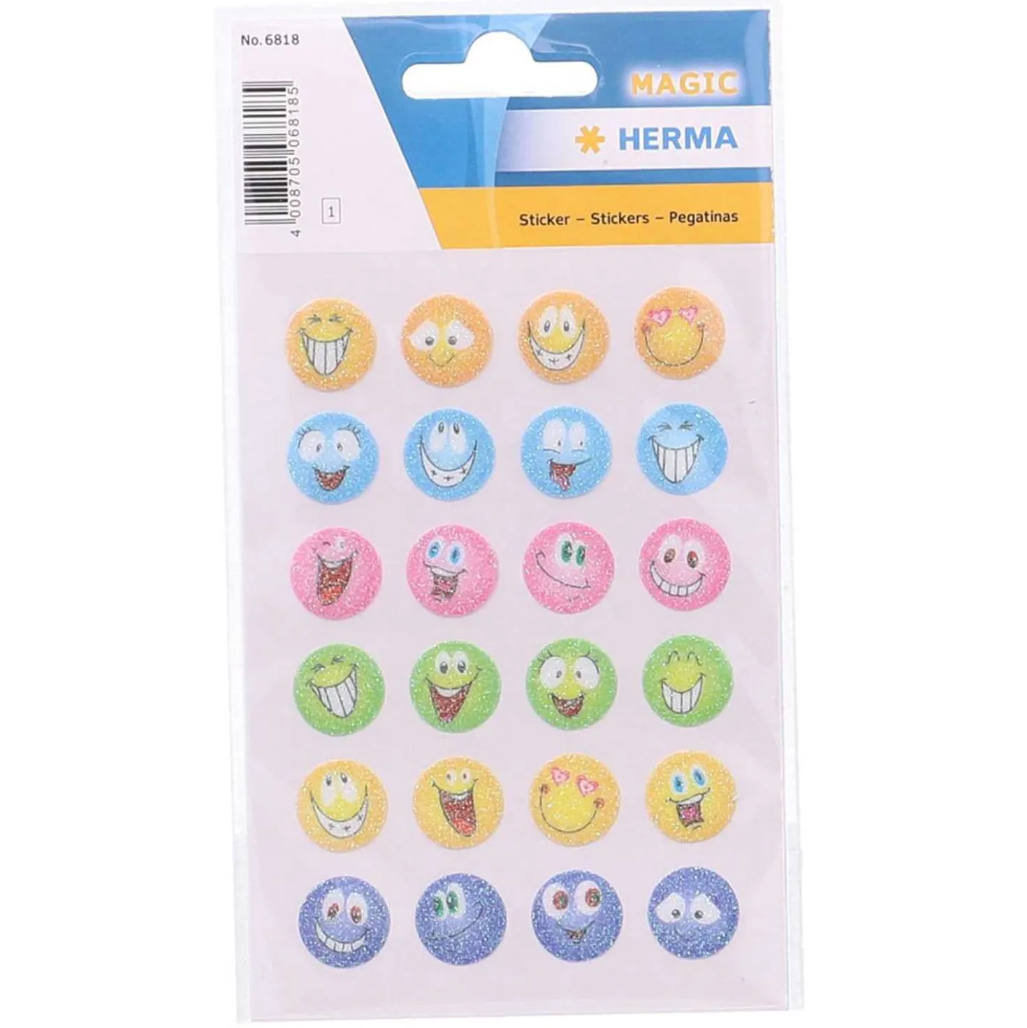 Herma Magic Sticker Smilies beglimmert, 1 Blatt
