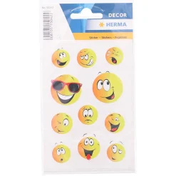 Herma Sticker Happy Face, 3 Blatt