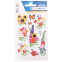 Herma Sticker moderne Blumen, 3 Blatt