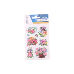 Herma Sticker Nostalgische Blumen, 3 Blatt