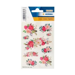 Herma Sticker Pfingstrosen glänzende Seide 9 Sticker auf, 1 Blatt