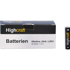 Highcraft Batterie AAA/R3 Alkaline Ultra, 30 Stück