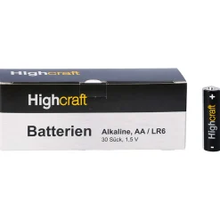 Highcraft Batterie AA/R6 Alkaline Ultra, 30 Stück