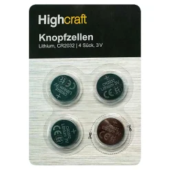 Highcraft Batterie CR2032 Lithium, 4 Stück