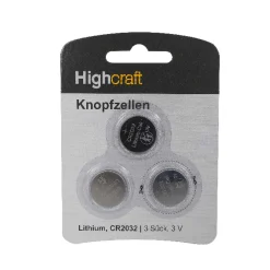 Highcraft Batterie CR2032 Lithium, 3 Stück