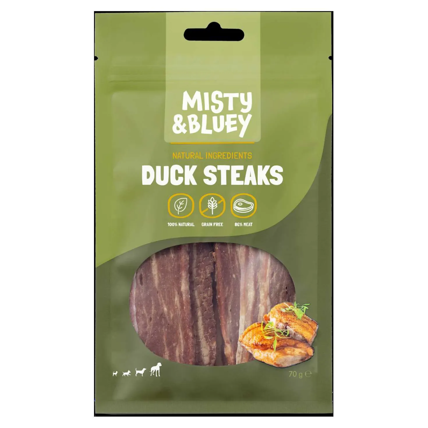 Hundesnack Enten Steaks
