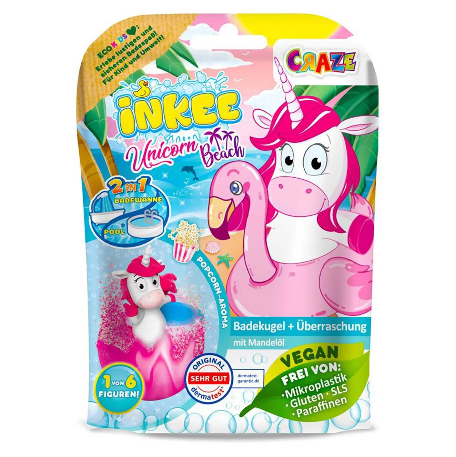 Inkee Badebombe Einhorn Beach