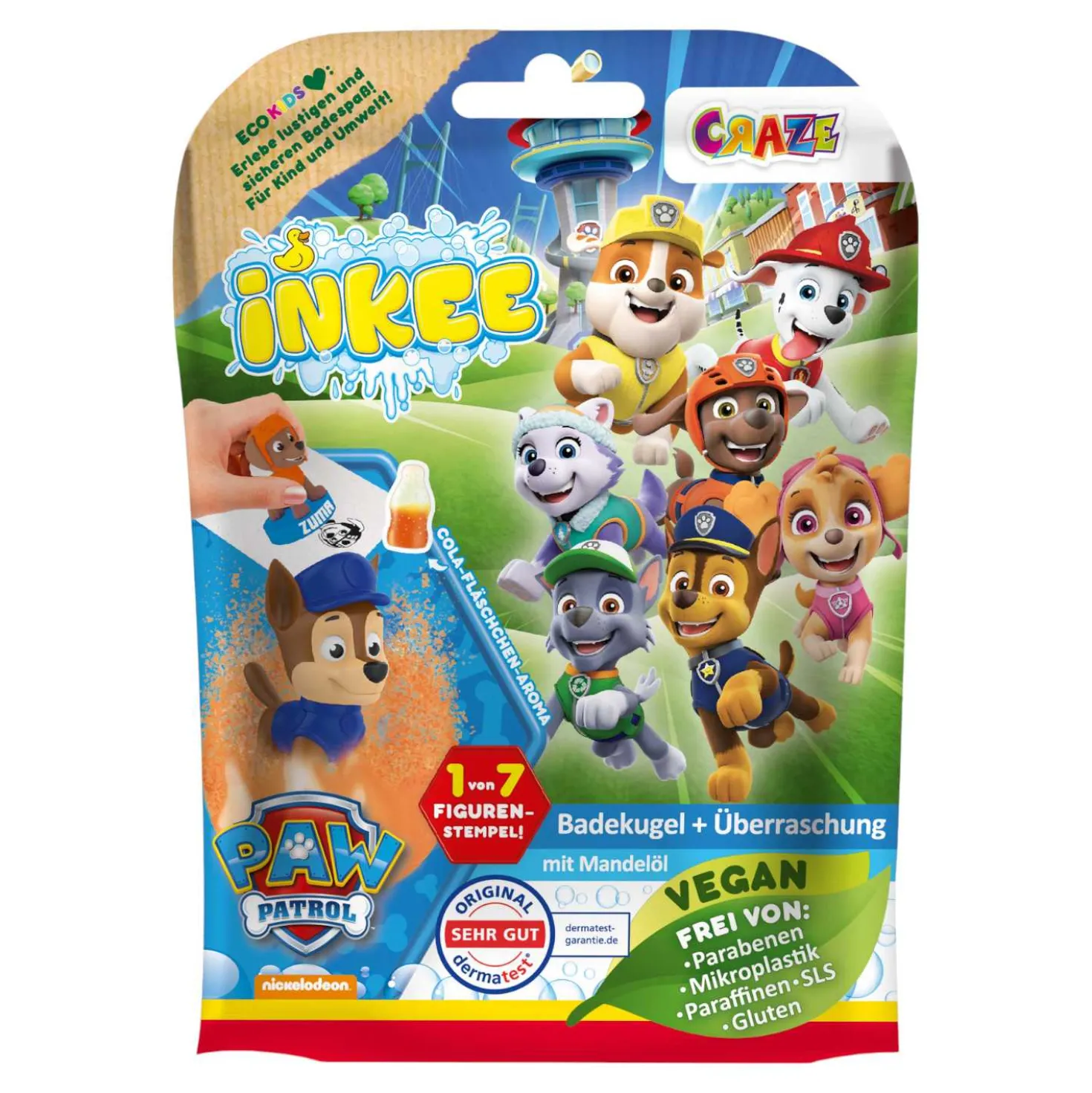 Inkee Badebombe Paw Patrol + Figur