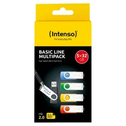 Intenso USB Stick 32 GB Basic Line, 5 Stück