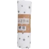 Jerseystoff Sterne, grau, 80 x 100 cm