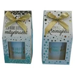 Kerze in Geschenkverpackung, gold