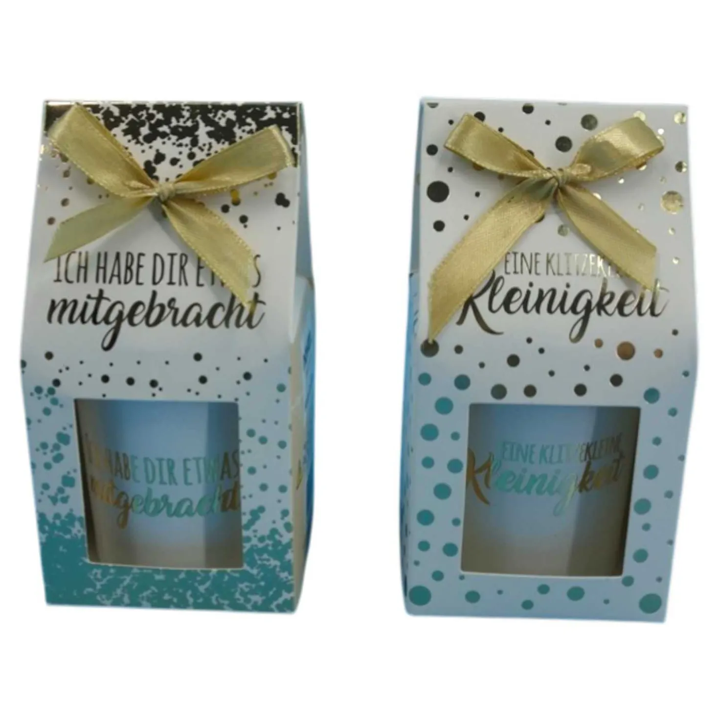 Kerze in Geschenkverpackung, gold