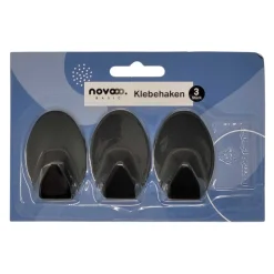 Klebehaken metall, schwarz