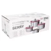 Kochtopfset Edelstahl Silikonrand Berry, 7-teilig