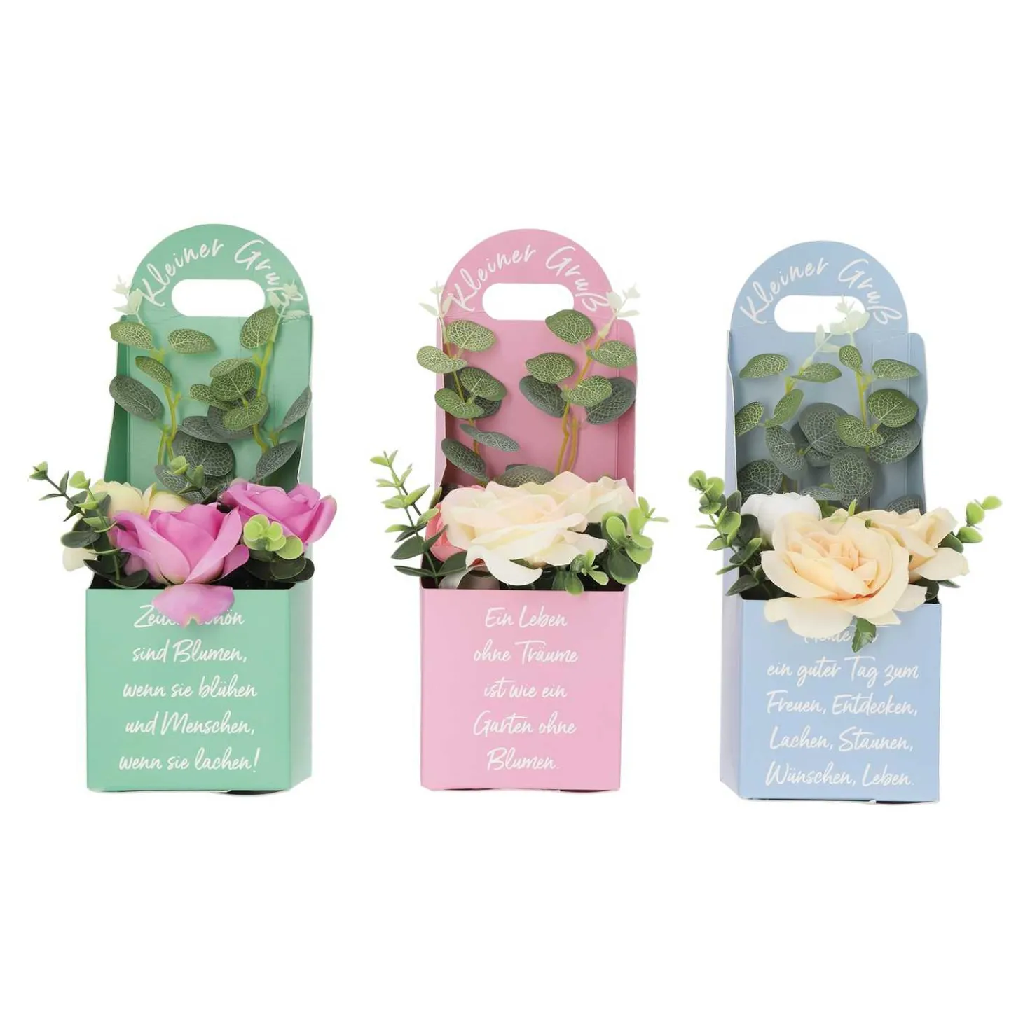 Kunstblume in Geschenkverpackung