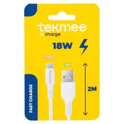 Ladekabel USB-C/USB 2 m, weiß, 18 W