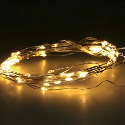 LED Outdoor Lichterkette mit Timer und Fernbedienung, warmweiß, 50 Stück