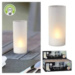 LED Windlicht H10 cm ww Timer PP