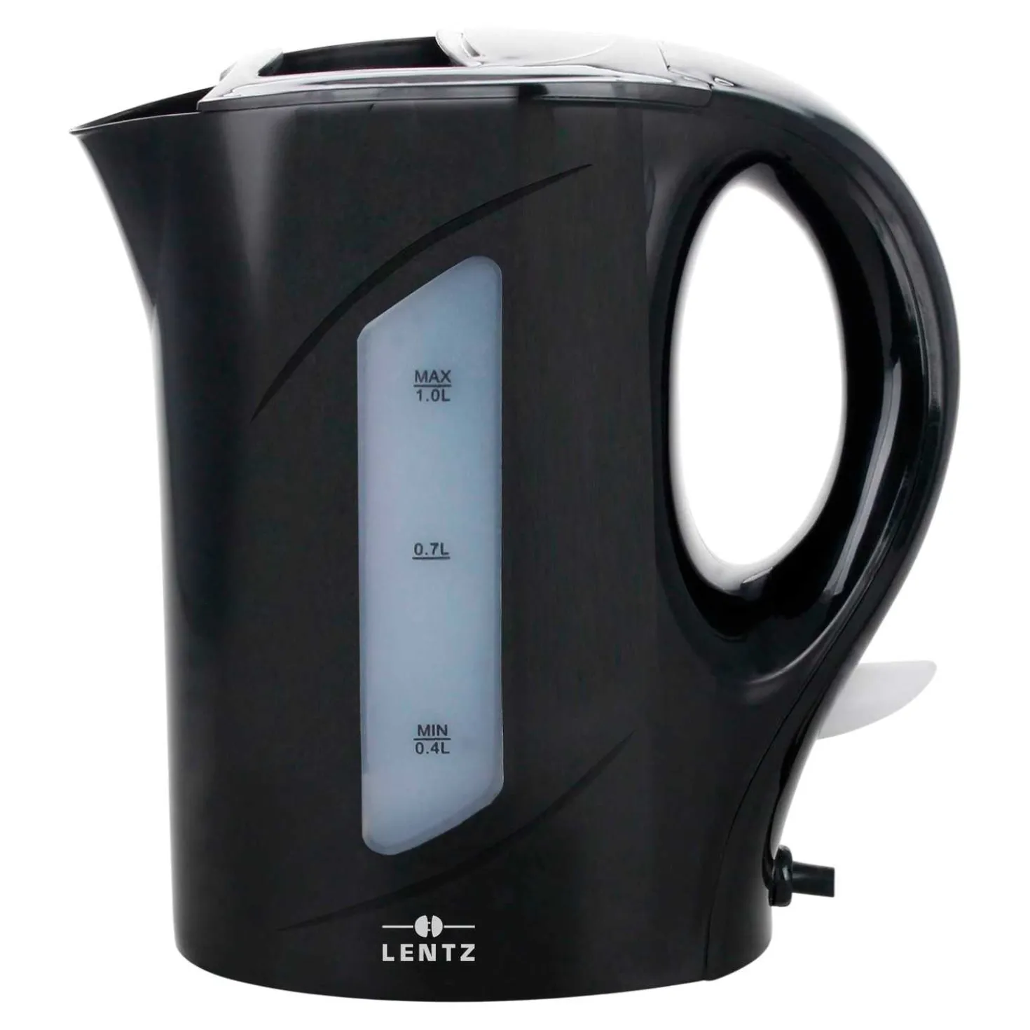Lentz Wasserkocher 900 Watt, schwarz, 1 l