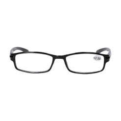 Lesehilfe +2,5 aus Kunststoff, Dioptrien glänzend, schwarz