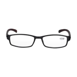 Lesehilfe +2,5 aus Kunststoff, Dioptrien schw/ matt, braun