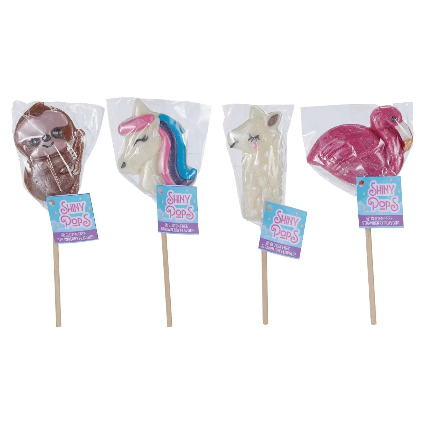 Lolly Erdbeer mit Tiermotiven