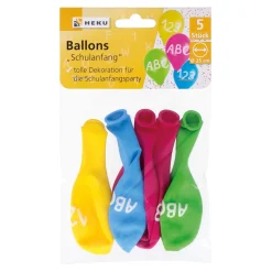 Luftballon Ø=25 cm Schule bunt