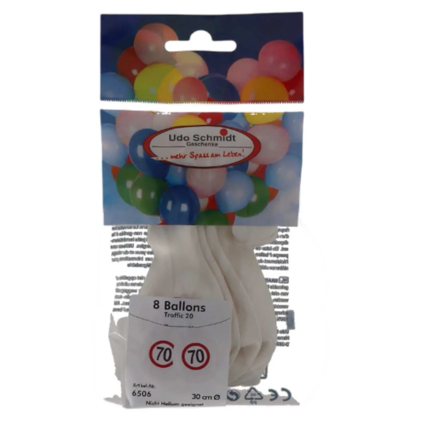Luftballons 70 Jahre, 8 Stück