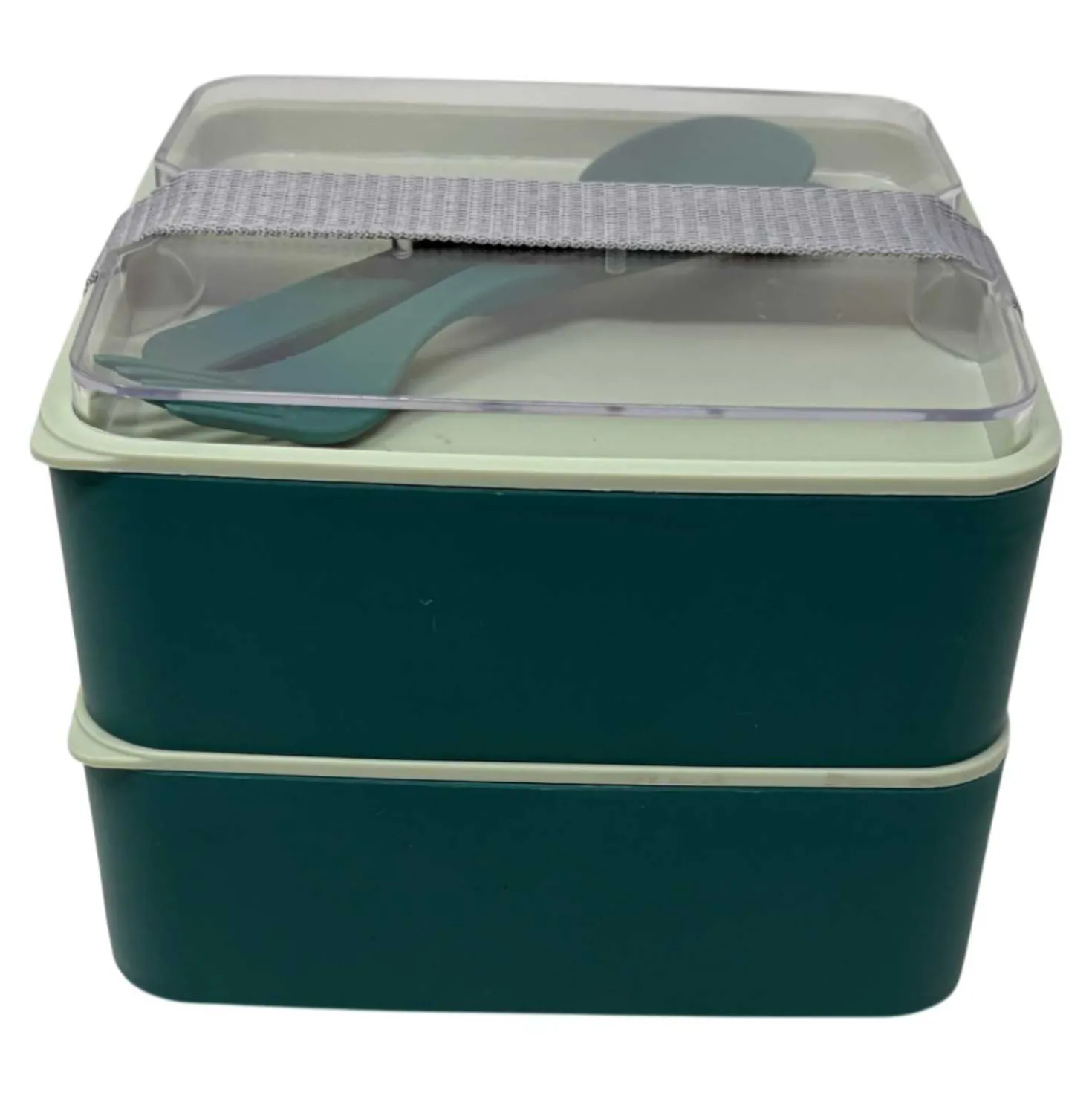 Lunchbox mit Besteck quadratisch/rechteckig