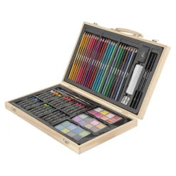 Malkoffer Art Box Holzkoffer, 79-teilig