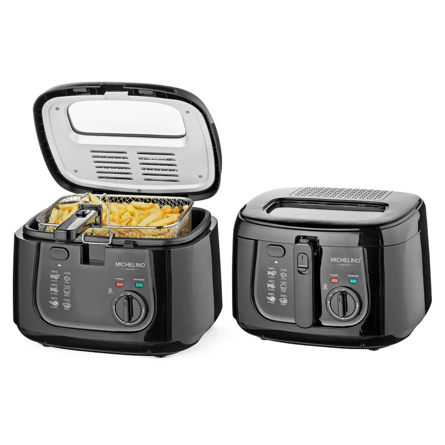 Michelino Fritteuse Kunststofff 2,5 l, schwarz, 1800 W