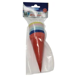 Mini-Schultüten blanko zum Dekorieren 12 cm rund farbig 6er